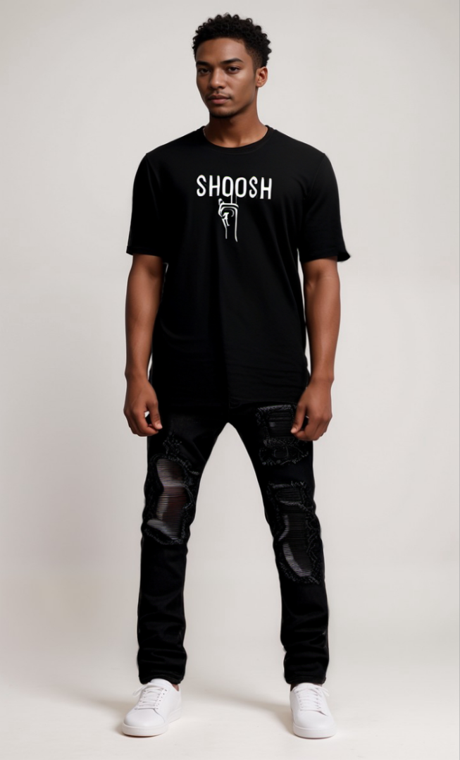 $HOO$H Tee front view – bold minimalist graphic tee for urban fashion