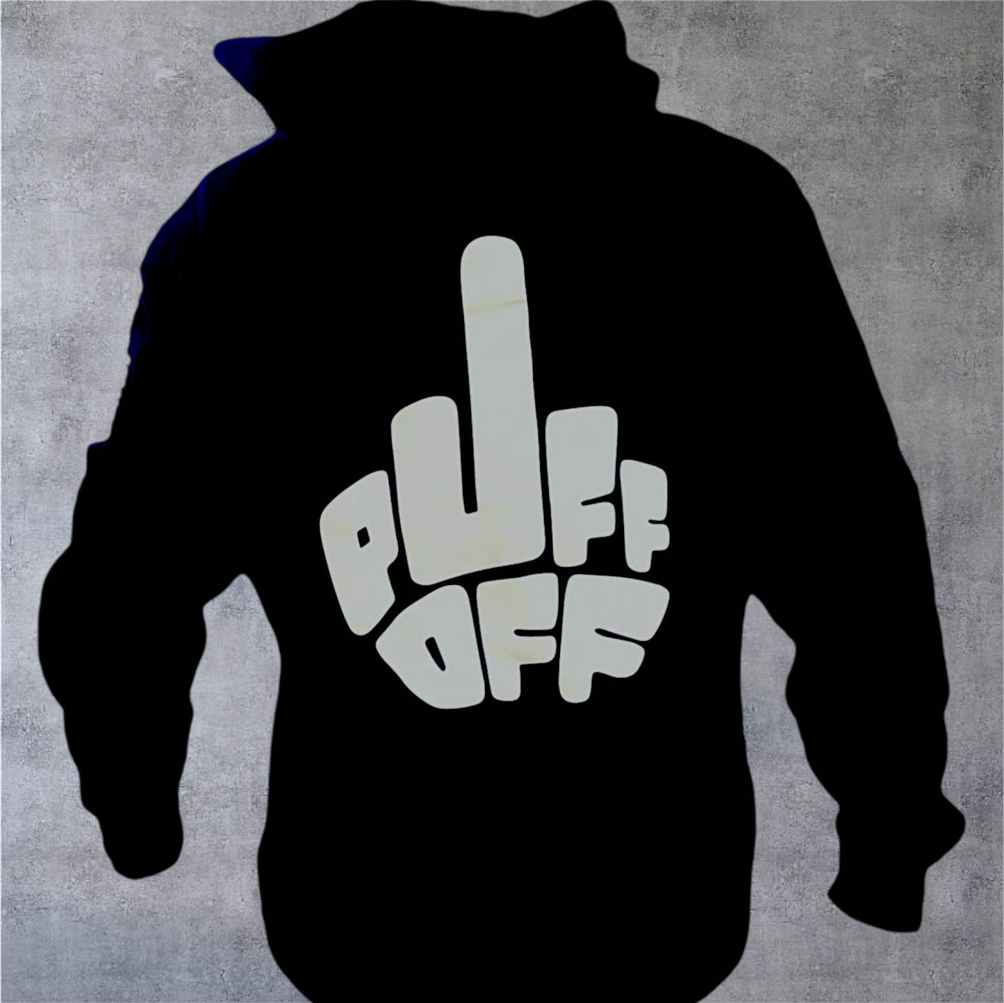 Black Puff Off Hoodie