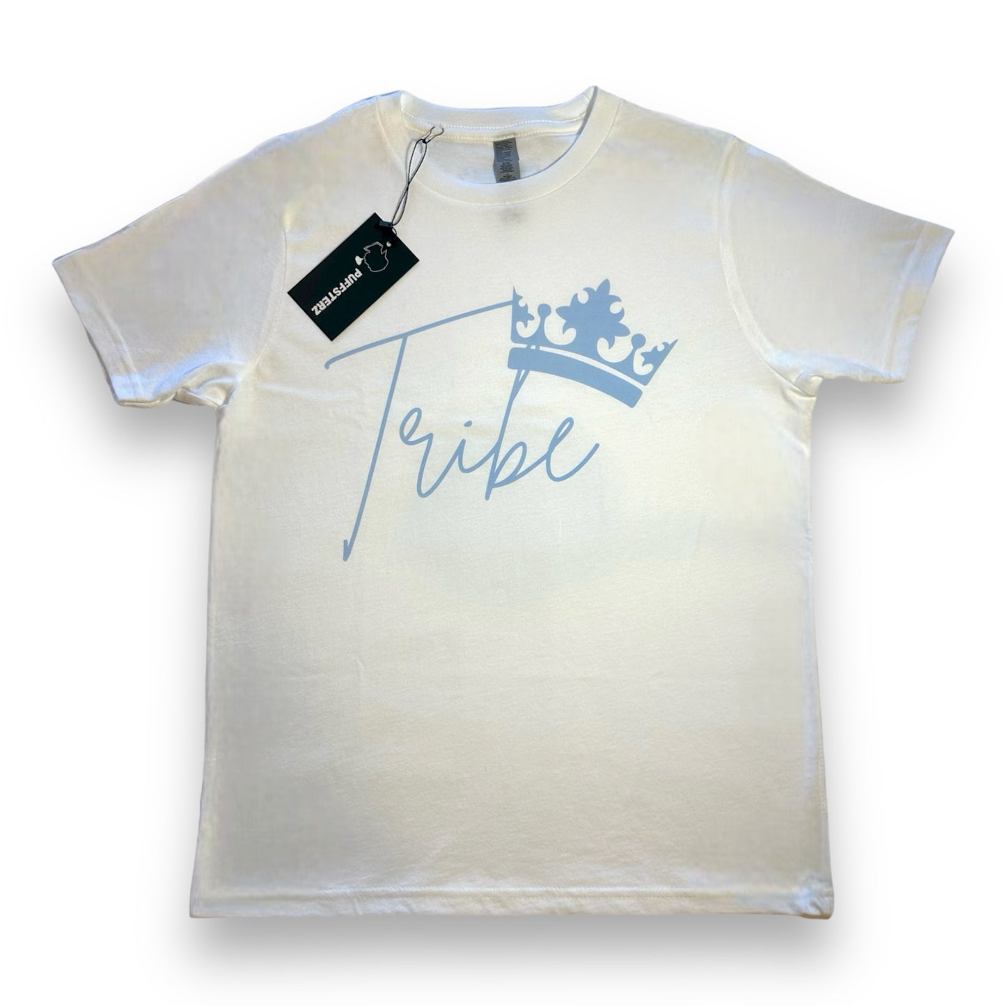 White (Vibe Tribe) Blue Crown Youth T-Shirt