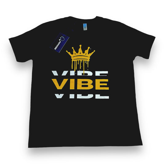 Black (Vibe tribe) Gold Crown Youth Tee