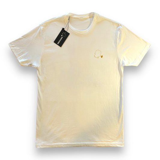 White Unisex Gold Crown Tee