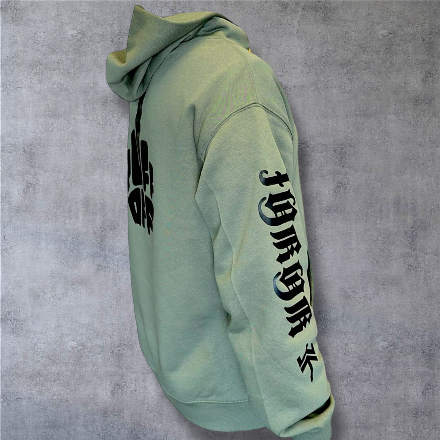 Army Green Puff Off Hoodie