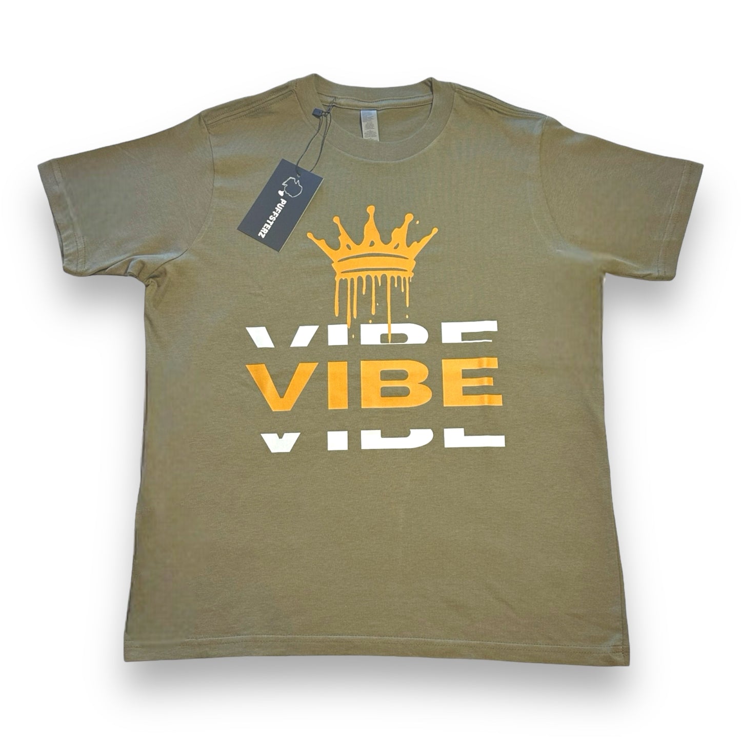 Army Green (Vibe Tribe) Gold Crown Youth Tee