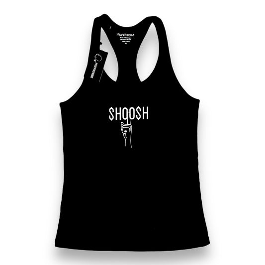 Female Black SHOOSH Tank tops