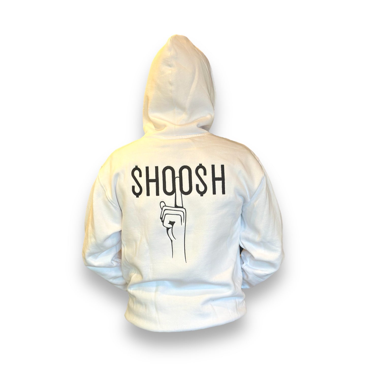 White Unisex Limited Edition Full Embroidered SHOOSH Hoodie