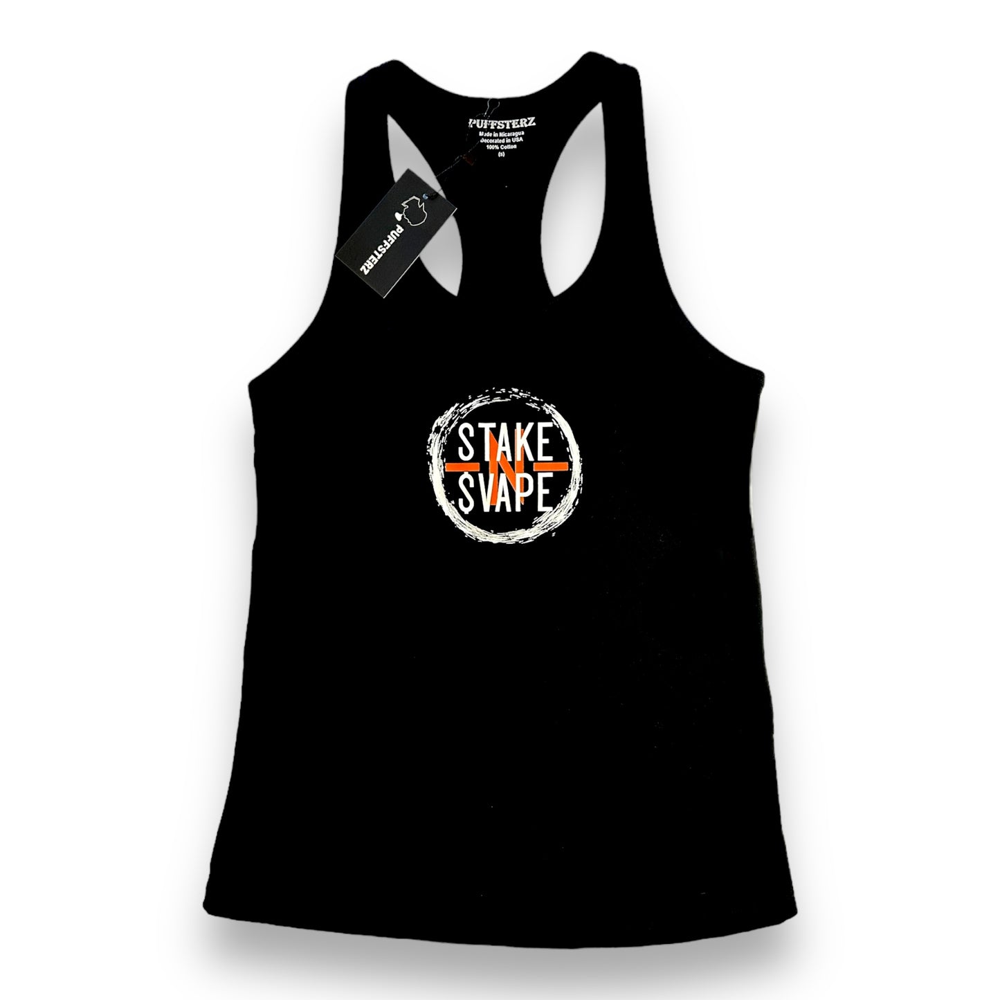 Female Black STAKE N VAPE Tank top