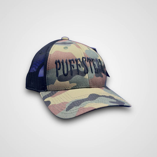 Woodland Camo/Black Puffsterz Logo Hat