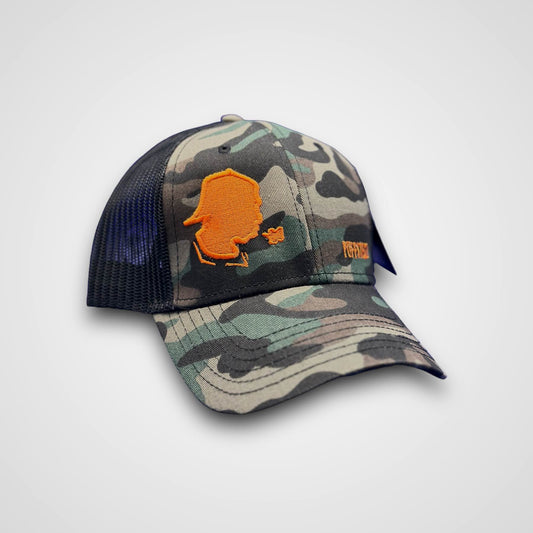 Woodland Camo/Orange Puffsterz Logo