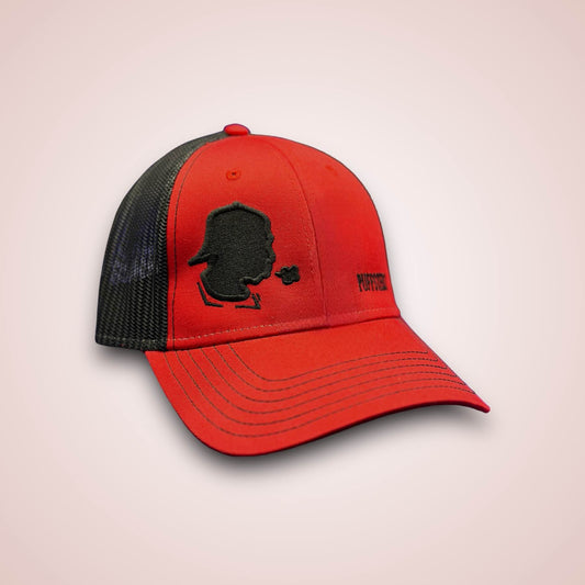 Trucker Red/Black Puffsterz Logo Hat