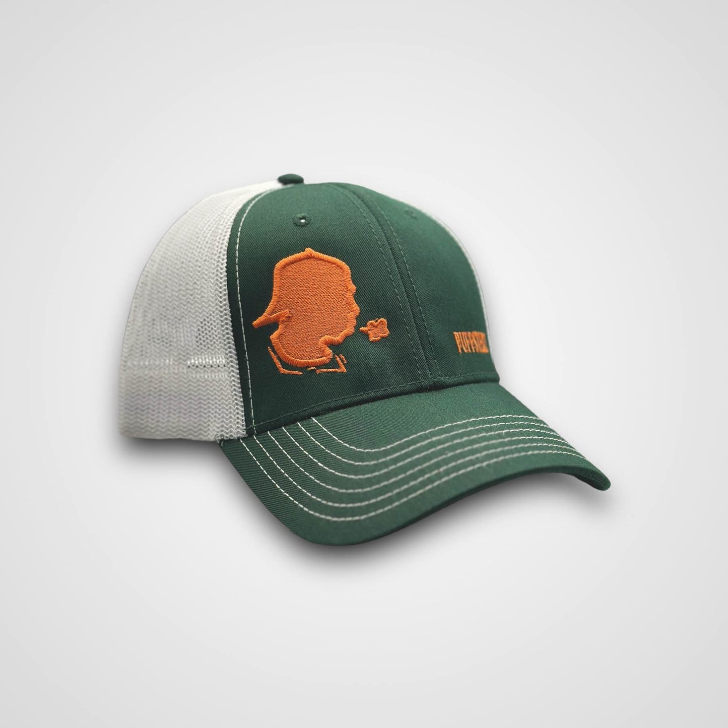 Trucker Green/Orange Puffsterz Logo Hat