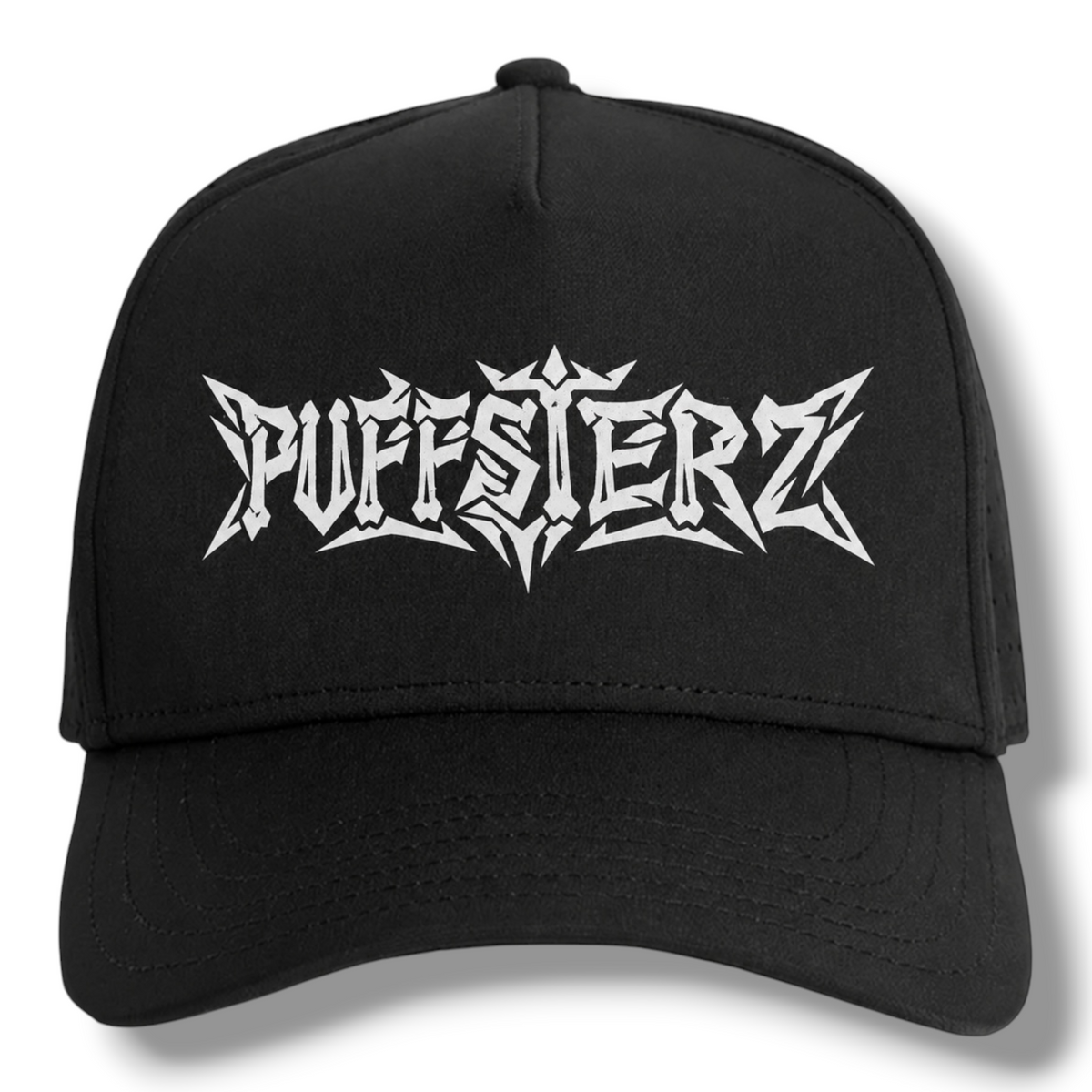 Black Puffsterz Perforated Cap