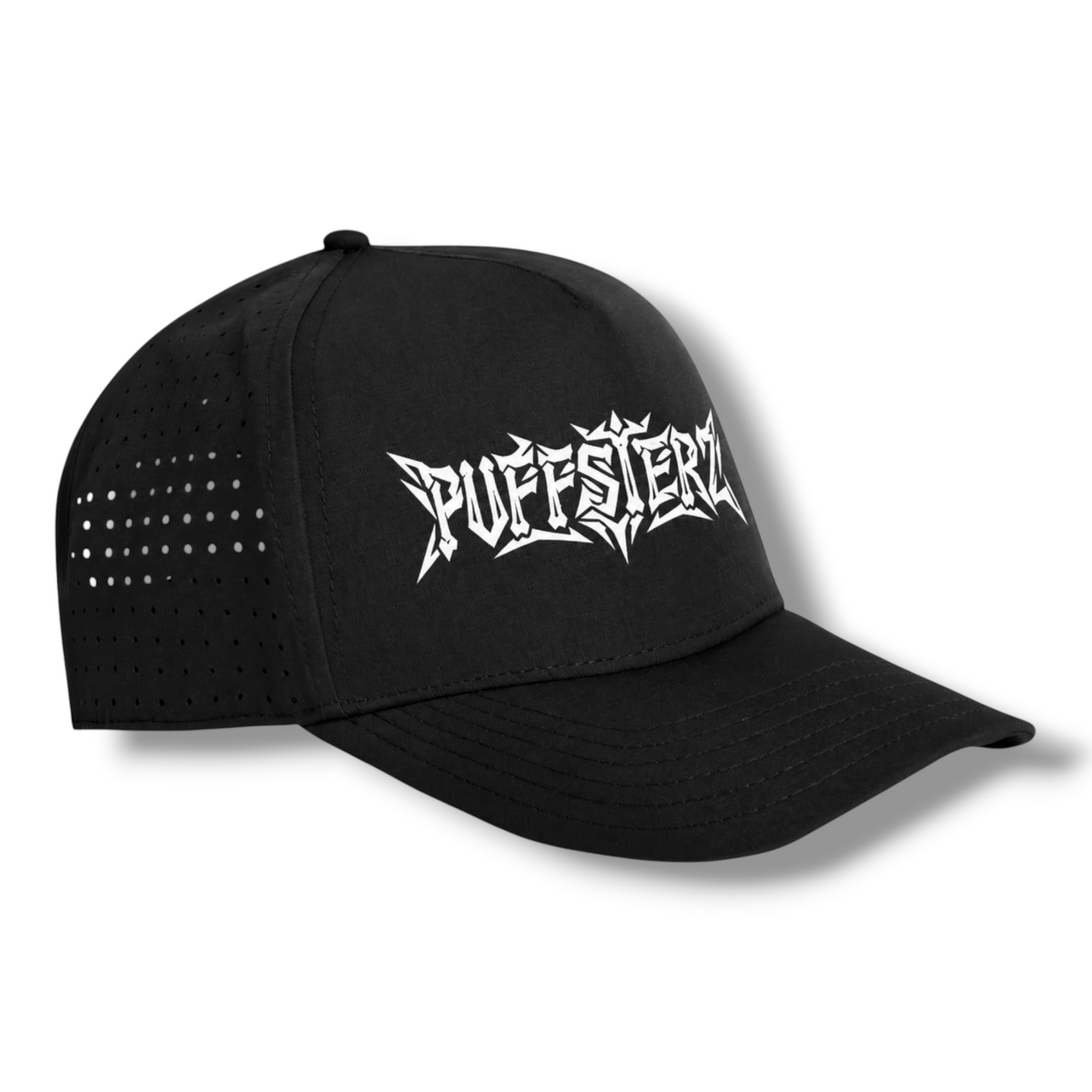 Black Puffsterz Perforated Cap